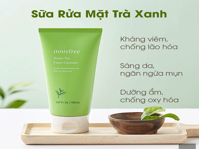Sữa rửa mặt Innisfree Jeju Green Tea Foam Cleanser 150ml